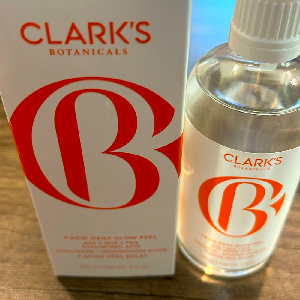 Clark's Botanicals 7 Acid Daily Glow Peel • 3.3 Oz NEW IN BOX*